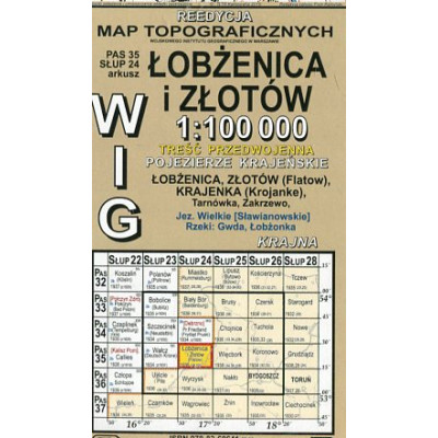 Łobżenica i Złotów - mapa WIG w skali 1:100 000