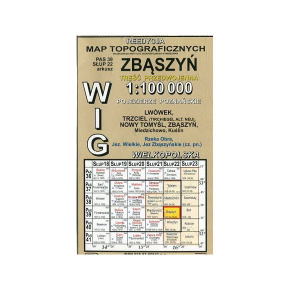 Zbąszyń - mapa WIG w skali 1:100 000