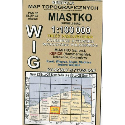 Miastko - mapa WIG w skali 1:100 000