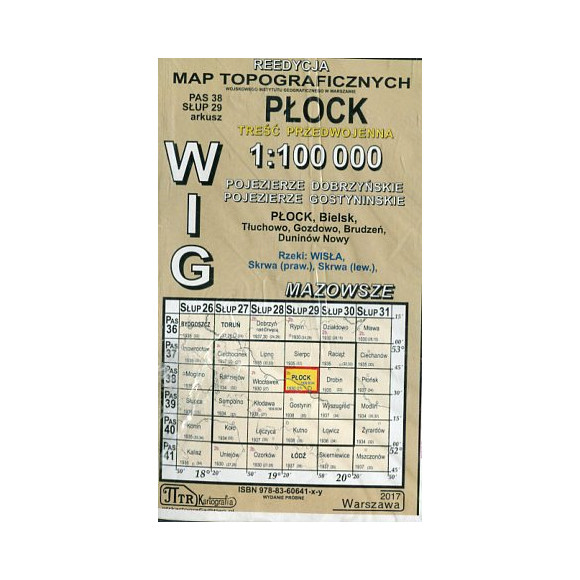 Płock - mapa WIG w skali 1:100 000