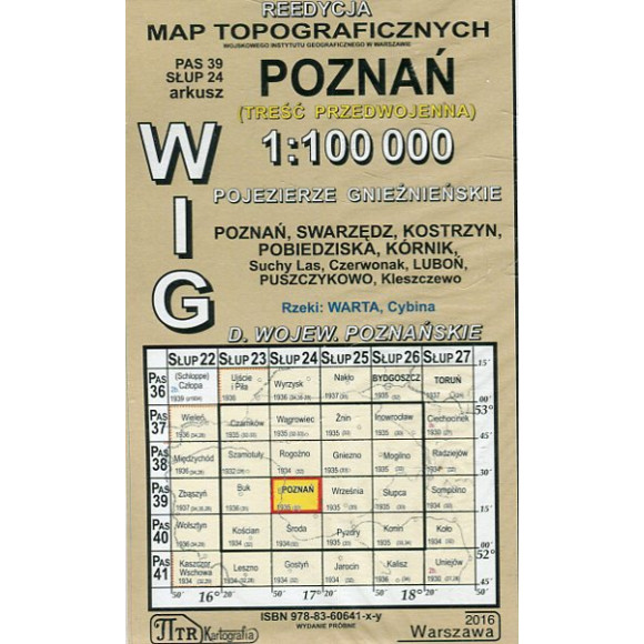 Poznań - mapa WIG w skali 1:100 000