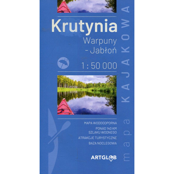 Krutynia. Warpuny - Jabłoń mapa kajakowa 1:50 000
