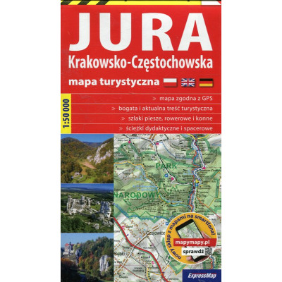 Jura Krakowsko-Częstochowska - mapa turystyczna