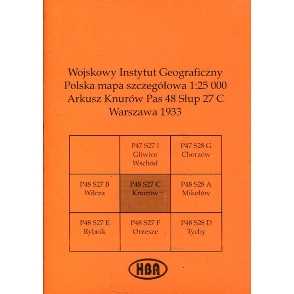 Arkusz Knurów Pas 48 Słup 27 C Polska mapa szczegółowa 1:25000