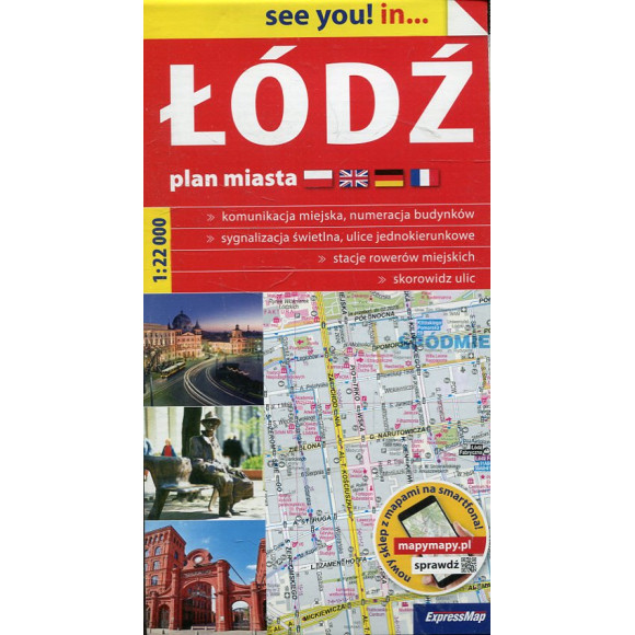 Łódź. Plan miasta 1:22 000