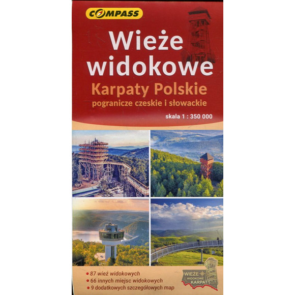 Wieże widokowe Karpaty Polskie - mapa