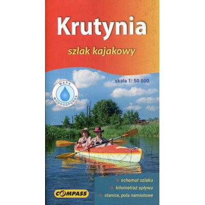 Krutynia szlak kajakowy - mapa 1: 50 000