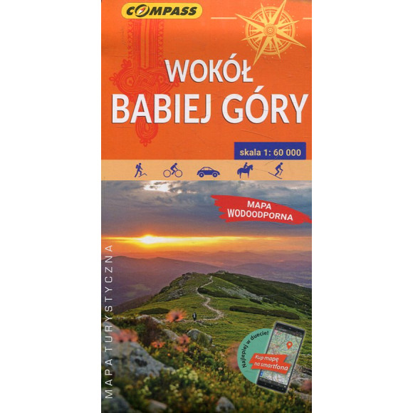 Wokół Babiej Góry - mapa laminowana skala 1:60 000