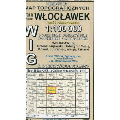 Włocławek - mapa WIG skala 1:100 000