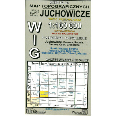 Juchowicze - mapa WIG skala 1:100 000