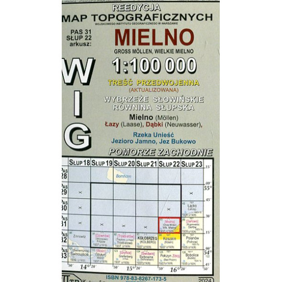 Mielno - mapa WIG skala 1:100 000