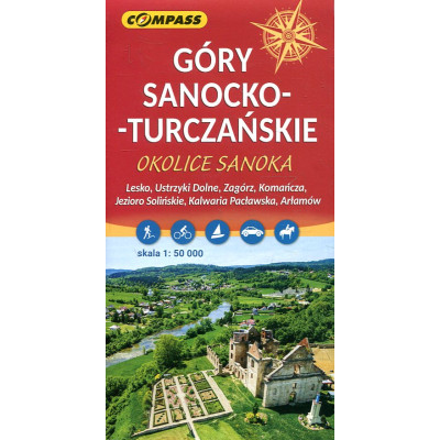 Góry Sanocko-Turczańskie, okolice Sanoka - mapa 1: 50 000