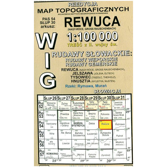 Rewuca - mapa WIG skala 1:100 000